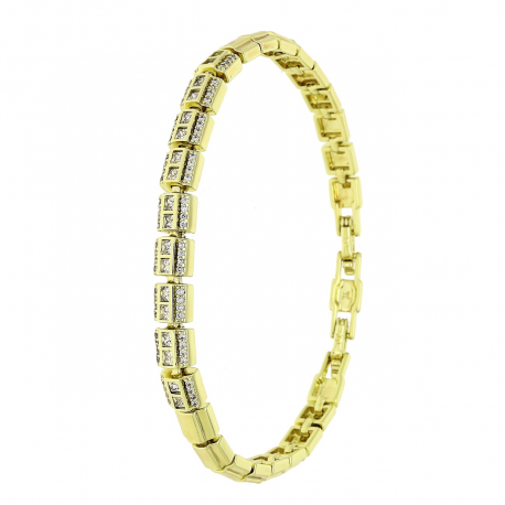 14K BRANSOLETKA POZŁACANA 19-17,5 CM 5 MM ELEGANCE XUPING 85955