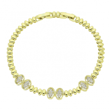 14K BRANSOLETKA POZŁACANA 19-17,5 CM 8 MM ELEGANCE XUPING 85958