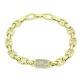 14K BRANSOLETKA POZŁACANA 20,5-18,5-16,5 CM 10 MM ELEGANCE XUPING 85960
