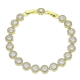 14K BRANSOLETKA POZŁACANA 18,5-16,5 CM 8 MM LUXURY XUPING 85967