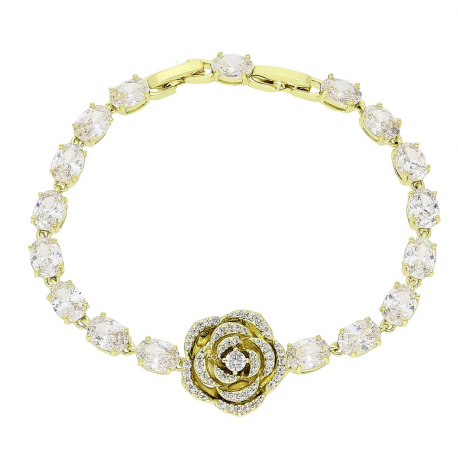 14K BRANSOLETKA POZŁACANA 18,5-17 CM 17 MM LUXURY XUPING 85974