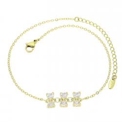 14K BRANSOLETKA POZŁACANA NA KOSTKĘ NOGI 23+5 CM XUPING 85977