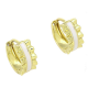 14K KOLCZYKI POZŁACANE 13/7 MM KÓŁKA EMALIA XUPING 86002