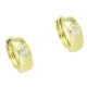 14K KOLCZYKI POZŁACANE 13/5 MM KÓŁKA Z BRYLANTEM XUPING 86033