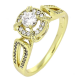 14K PIERŚCIONEK POZŁACANY 8 MM ELEGANCE XUPING 86055