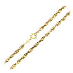 ŁAŃCUSZEK POZŁACANY 45 CM 3,3 MM SINGAPURKA TWARDA XUPING 86079