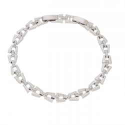 BRANSOLETKA PLATYNOWANA 19-17 CM 7 MM ELEGANCE XUPING 86122