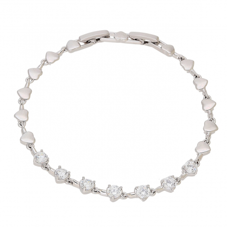 BRANSOLETKA PLATYNOWANA 19-17,5 CM 5 MM SERDUSZKOWA XUPING 86130