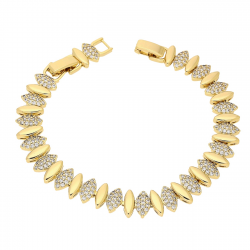 BRANSOLETKA POZŁACANA 19-17 CM 9 MM ELEGANCE XUPING 86135