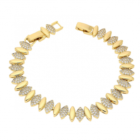 BRANSOLETKA POZŁACANA 19-17 CM 9 MM ELEGANCE XUPING 86135