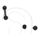 KOLCZYKI CERAMICZNA PIERCING CZARNE 14/4 MM TTM XUPING 86147