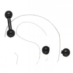 KOLCZYKI CERAMICZNA PIERCING CZARNE 14/4 MM TTM XUPING 86147