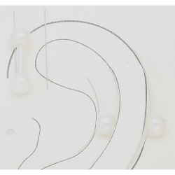 KOLCZYKI CERAMICZNA PIERCING BIAŁE 14/4 MM TTM XUPING 86148