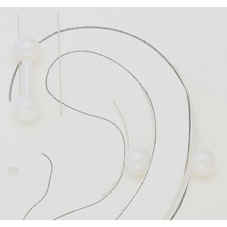KOLCZYKI CERAMICZNA PIERCING BIAŁE 14/4 MM TTM XUPING 86148