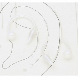KOLCZYKI CERAMICZNA PIERCING BIAŁE 13/4 MM TTM XUPING 86152