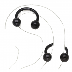 KOLCZYKI CERAMICZNA PIERCING CZARNE 12/4 MM TTM XUPING 86153