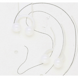 KOLCZYKI CERAMICZNA PIERCING BIAŁE 10/4 MM TTM XUPING 86156