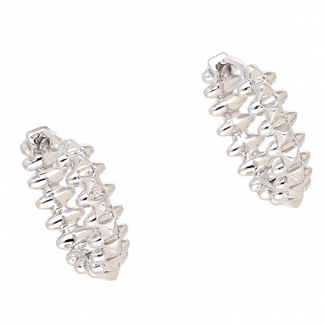 KOLCZYKI PLATYNOWANE 15/4 MM SREBRNE KÓŁKA XUPING 86185