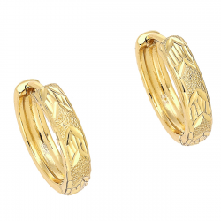 KOLCZYKI POZŁACANE 17/4 MM KÓŁKA DIAMENTOWANE XUPING 86190