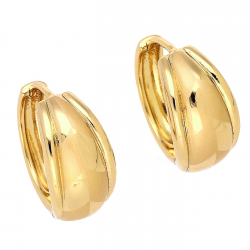 KOLCZYKI POZŁACANE 18/9 MM KOŁA MAT POŁYSK XUPING 86196