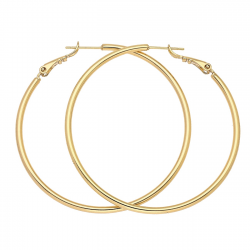 KOLCZYKI POZŁACANE 50/2 MM ZŁOTE KOŁA XUPING 86201