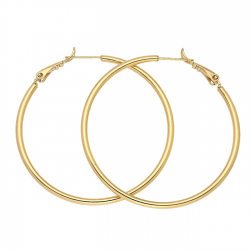 KOLCZYKI POZŁACANE 45/2 MM ZŁOTE KOŁA XUPING 86202