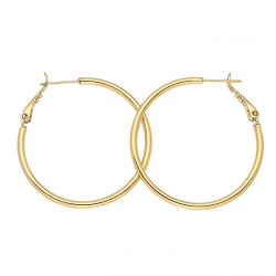 KOLCZYKI POZŁACANE 35/2 MM ZŁOTE KOŁA XUPING 86204