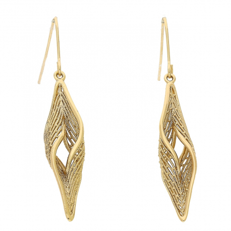 KOLCZYKI POZŁACANE 51/9 MM ZŁOTY AŻUR XUPING 86215