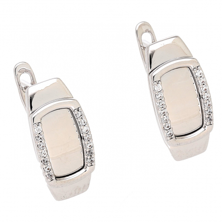 KOLCZYKI PLATYNOWANE 17/8 MM ELEGANTKI XUPING 86232