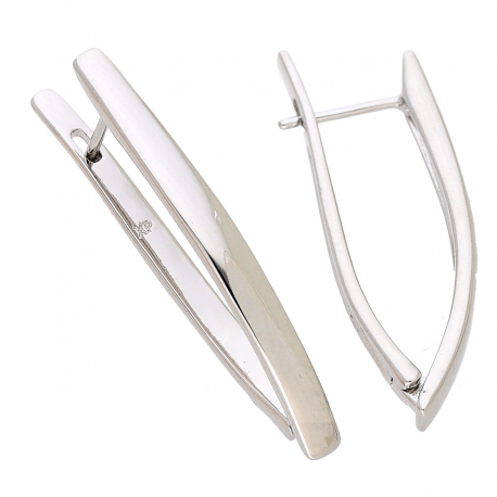 KOLCZYKI PLATYNOWANE 35/4 MM SREBRNE TRADYCYJNE XUPING 86237