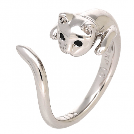 PIERŚCIONEK PLATYNOWANY 13 MM SREBRNY KOCUREK XUPING 86273