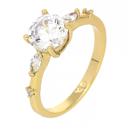 PIERŚCIONEK POZŁACANY 7 MM ZARĘCZYNOWY XUPING 86274