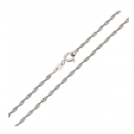 ŁAŃCUSZEK PLATYNOWANY 45 CM 2,2 MM SINGAPURKA TWARDA XUPING 86327