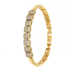 BRANSOLETKA POZŁACANA 19-17 CM 8 MM ELEGANCE XUPING 86405