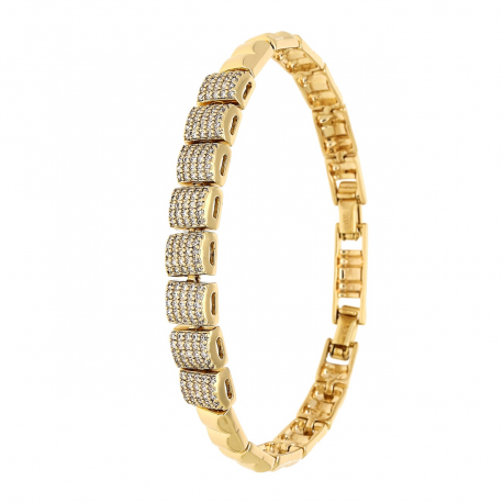 BRANSOLETKA POZŁACANA 19-17 CM 8 MM ELEGANCE XUPING 86405