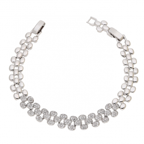 BRANSOLETKA PLATYNOWANA 19-16,5 CM 9 MM ELEGANCE XUPING 86410