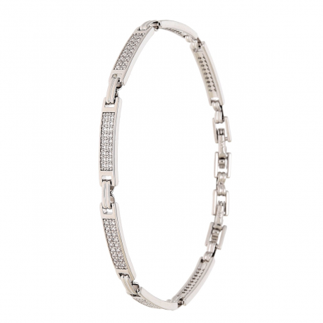 BRANSOLETKA PLATYNOWANA 18,5-16,5 CM 4 MM ELEGANCE XUPING 86412
