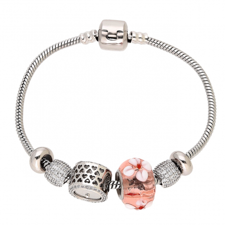 BRANSOLETKA PLATYNOWANA 17,5 CM CHARMS XUPING 86421