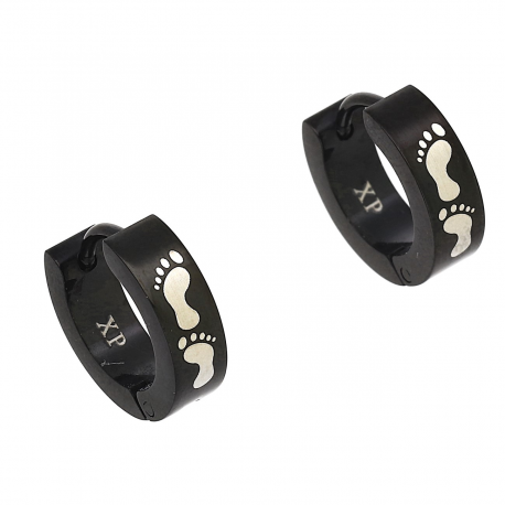 KOLCZYKI BLACK 12/4 MM S. STEEL TTM XUPING 86427
