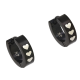 KOLCZYKI BLACK 12/4 MM S. STEEL TTM XUPING 86428