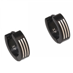 KOLCZYKI BLACK 12/4 MM S. STEEL TTM XUPING 86429