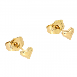 KOLCZYKI POZŁACANE 5/6 MM ZŁOTE SERDUSZKO XUPING 86438