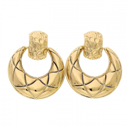 KOLCZYKI POZŁACANE 32/25 MM SAMO ZŁOTO XUPING 86451