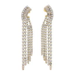 KOLCZYKI POZŁACANE 81/13 MM LUXURY XUPING 86455