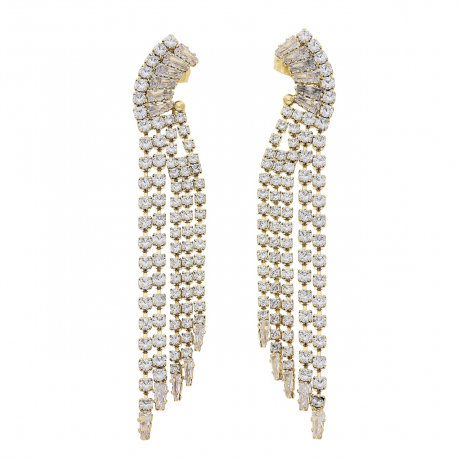 KOLCZYKI POZŁACANE 81/13 MM LUXURY XUPING 86455