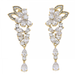 KOLCZYKI POZŁACANE 54/19 MM LUXURY XUPING 86457