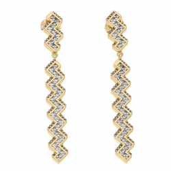 KOLCZYKI POZŁACANE 62/8 MM LUXURY XUPING 86458