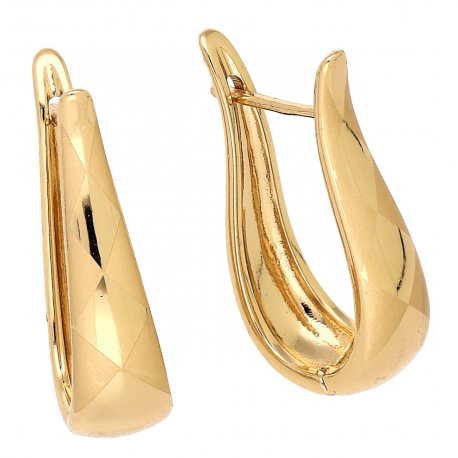 KOLCZYKI POZŁACANE 27/7 MM TRADYCYJNE MAT POŁYSK XUPING 86496