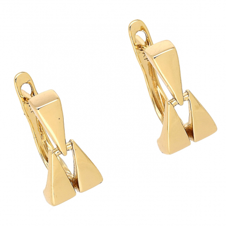 KOLCZYKI POZŁACANE 15/8 MM ZŁOTE ELEGANTKI XUPING 86506