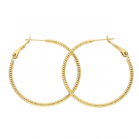 KOLCZYKI POZŁACANE 35/2 MM ZŁOTE KOŁA XUPING 86558